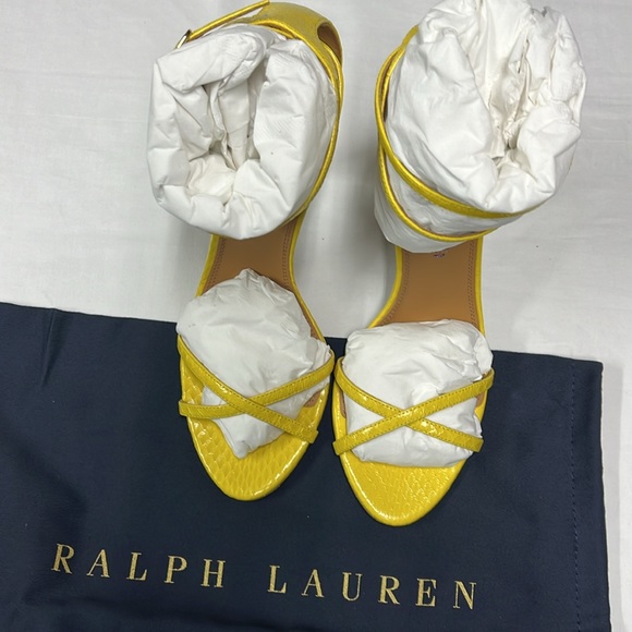 Ralph Lauren purple label woman’s Yellow High Heels size 38 made in Italy. - Picture 16 of 16